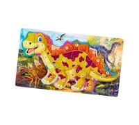 Zxpjkyu Alphabet Dinosaur Wooden Assembly Puzzle Educational Toy Learning Letters Numbers Skills Observation Hand Coordination Ada, yellow