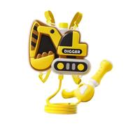 Zxpjkyu Backpack Water Spray Manual Push And Pull Kids Pretend Play Toy Adjustable Strap Outdoor Tank Suitable for Family Yard, Excavator