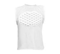 Zxpjkyu Basketball Chest Protector Vest, Rib Protector Equipment Comfortable Shirt Protection for Rugby Softball Sports, YS White