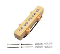 Zxpjkyu Bass Pickup, Single Coil, Easy to Install, 5 Strings, Professional Replacement for Preamp, Amplifier, yellow, Neck