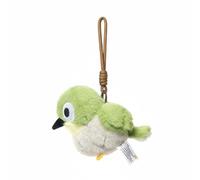 Zxpjkyu Bird Doll Embroidered Stuffed Animal Soft Toy Short Polyester Fiber Silky Smooth Weighted Particles Adorable Round Shape Long Fluffiness Suitable for Children Nursery, White-eye W Lanyard