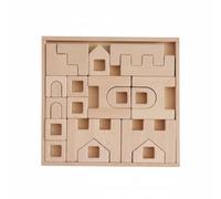 Zxpjkyu Children Educational Bloc Wooden Puzzle Blocks Set Learning Base With Smooth Touch And Sturdy Build For Preschool Home Play, Beechwood Castle