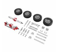 Zxpjkyu Children Play Vehicle RC Car Metal Chassis Full Kit Front Axle Rear Axle Drive Shaft Pull Rod Adjustable Shock System Sturdy Suitable for, Silver