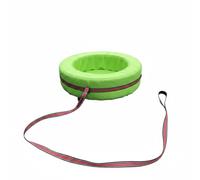 Zxpjkyu Children Training Scooter Sit-On Wagon Pull Cart Soft PU Leather Seat Supportive Wood Structure Easy-Pull Strap Suitable for Preschool Outdoor Exercise, Green