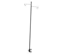 Zxpjkyu Compact Camping Lamp Stand with Stable Double Hook for Solar Lamps And Outdoor Decoration, Designed for Camping Use, Black