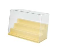 Zxpjkyu Doll Display Case Clear Display Storage Box Collection Display Shelf Display Stand Collectible Storage Box PP Material Suitable for Study Room Living, Yellow