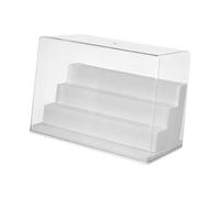 Zxpjkyu Doll Display Case Clear Display Storage Box Collection Display Shelf Display Stand Collectible Storage Box PP Material Suitable for Study Room Living, White