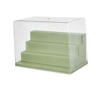 Zxpjkyu Doll Display Case Clear Display Storage Box Collection Display Shelf Display Stand Collectible Storage Box PP Material Suitable for Study Room Living, Green