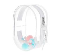 Zxpjkyu Doll Storage Pouch Small Doll Storage Bags Action Figure Display Bag Clear Display Case for Figures Portable PVC Dustproof Organizer with Zipper Closu, medium Large White