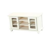 Zxpjkyu Dollhouse Miniature Wooden Cabinet, Miniature TV Stand, Dollhouse Accessories, Storage, Suitable for Scene Decoration, Gift, Bedroom Collar, White