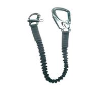 Zxpjkyu Fall Protection Lanyard Climbing Lanyard Professional Frog Snap Hook Shackle Helo Lanyard for Roofing Shock Absorbing, Black