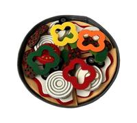 Zxpjkyu Felt Pizza Set for Playing And Learning to Count.