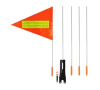 Zxpjkyu Flag with Pole, High Visibility, Waterproof, for Tent, Orange, for Kids, Flag for Kids, A, 30cm
