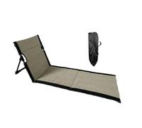 Zxpjkyu Folding Chair, Floor Chair, Seat Cushion As A Portable Beach Seat with Back Support And Lightweight Aluminum Frame for Gardening And Sporting Events, Khaki 39x40x78 cm