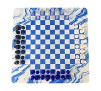 Zxpjkyu Four Player Chess Set Featuring Dynamic Multiplayer Board Clear Acrylic Pieces Travel Friendly Paced Matches Suitable for Adults Kids, Style B