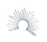 Zxpjkyu Halloween Bandband Hair Hoop Creative Decorbandbandband Sun God Hair Band for Stage Performance Fancy Dishy, silver