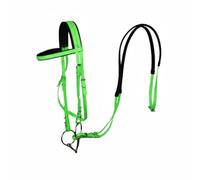 Zxpjkyu Horse Bridle with Soft Padding Anti-Slip Reins PVC Headstall Custom for Horses Enhanced Comfort and Grip Suitable for Riding Farm Use, Fluorescent Green