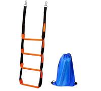 Zxpjkyu Marine Rope Ladder, Boarding Ladder, Portable Non-Slip Steps for Motorboats, Pontoons, 4 Steps 30x114cm