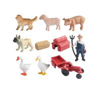 Zxpjkyu Mini Barn Playset Farm Animals Figures Set for 3-12 Years Old Gift 3Pcs, 10Pcs Style A