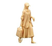 Zxpjkyu Miniature Girl Figurine, Resin Model, Simulation Scene Object, Unpainted, Suitable for Decoration, Collection, Photography, Unpainted