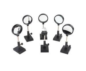 Zxpjkyu Optics Experiment Set Physical Optics Mirror Concave Lens Triangular Glass for Classroom Activities Suitable Fo, 6pcs, 16.5cmx12cmx6cm