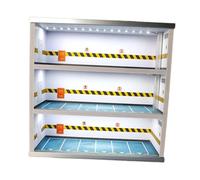 Zxpjkyu Parking Lot Display Case 1/64 Scale Diecast Car Storage Garage Diorama Showcase with Three Tier Design Dustproof Door Acrylic PVC Suitable F, White wall