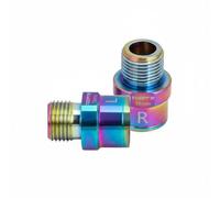 Zxpjkyu Pedal Extender Chrome Molybdenum Steel Adapter Thread Spacer Crank Axle Extension Suitable for Mountain Road Cyclists, Rainbow