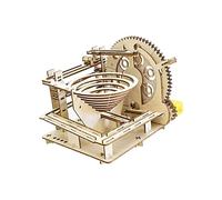 Zxpjkyu Puzzle Clock 3D Puzzles Wood Model Crafts Building Kits Block Mechanical Gear Marble Run Self Assemble Brain Teaser DIY Puzzle Marble Run Model Toy