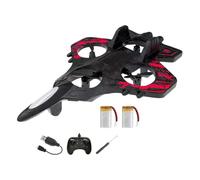 Zxpjkyu Remote Control Airplane Foam RC Airplane Toy Remote Control Jet Fighter with Lights Night 360 Degree Flip Stability During, Red2 battery