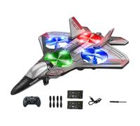 Zxpjkyu Remote Control Airplane Quadcopter Aircraft with EVA Impact Resistant Body Fixed Colorful Lights Easy Controls Suitable for Childre, Red