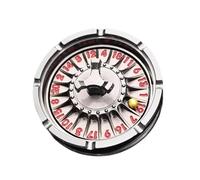 Zxpjkyu Roulette Dice Rotating Wheel Game Mechanical Dice Metal Table Entertainment Prop Unique Design Portable Compact Suitable for Parties Bar Gatherings Gi, Black