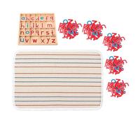 Zxpjkyu Set of 3 Wooden, Mat, Language Learning Material, Ideal As A, 5 packs letters