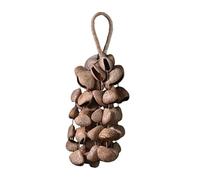 Zxpjkyu Shell Nut Shaker Rhythm Handbell Percussion Maraca Handheld Musical Instrument Nut Shell Material Distinct Auditory Experience Suitable for Parties Co, Height 40cm