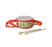 Zxpjkyu Snare Drum Percussion Instrument Wooden Drumsticks Double-Sided Drum Adjustable Strap Marching Toy Suitable for Children Party Supplies, People
