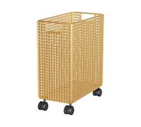 Zxpjkyu Storage Basket Linen Basket with Space Saver Multipurpose Chariot Wheels for Blocks, Gold