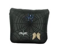 Zxpjkyu Synthetic Leather Mallet Putter Cover, Ideal for Golfers. Gift for Golfers. Waterproof Golf Training Equipment, Black