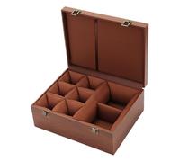 Zxpjkyu Teaware Box Large Organizer Container for Tea Pots, Cups, And Tea Boxes - Solid Wood Secure Closure - Practical - Suitable for, 1 Pot 6 Cup