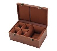 Zxpjkyu Teaware Box Large Organizer Container for Tea Pots, Cups, And Tea Boxes - Solid Wood Secure Closure - Practical - Suitable for, 1 Pot 4 Cup