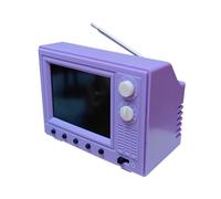 Zxpjkyu Tiny Playable Television at A 1:12 Scale, Entertainment Center,
