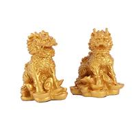 ZXQUEGF 1 Pair Consecrated Unicorn Ornament 2021 Feng Shui Sculpture Home Accessories Car Decor Resin Coffee
