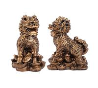 ZXQUEGF 1 Pair Consecrated Unicorn Ornament 2021 Feng Shui Sculpture Home Accessories Car Decor Resin Coffee