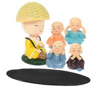 ZXQUEGF 1 Set Doll Ornaments Adorable Little Monk Kung Fu Monk Decorative Monk Figurines Monk Statue Monk Miniature Buddha Statue Beach Wall Decals Car Interior Figurine Buddha Monk Resin