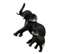 ZXQUEGF 1 Set Mother and Child Elephant Ornaments The Mother Child Elephant Decor Elephant Statue Elephant Office Figurine Desktop Decoration Living Room Decoration Black Resin
