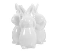 ZXQUEGF 1 Set Rabbit Ornament Bunny Rabbit Decoration Rabbit Garden Statue Ceramic Rabbit Rabbit Figurine Rabbit Adornment Rabbit Figurine Decor Animals Statue Ceramics White