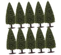 ZXQUEGF 10pcs Tasson Model Green Scenery Landscape Model Sand Table Trees Decor Snow Frost Trees Fake Plant Decor Simulation Plant Model Architectural Model Landscape Prop Miniatures Iron