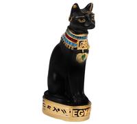 ZXQUEGF 1pc Egyptian Cat God Ornament Egypt Cat Statue Desktop Cat Miniature Ancient God Cat Home Decoration Ancient Egypt Cat Miniture Decoration Cat Goddess Topper Figurines Resin Black