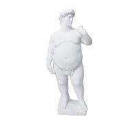 ZXQUEGF 1pc Fat David Statue Household Decor Light House Decorations for Home David Sculpture Resin White