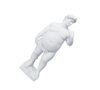 ZXQUEGF 1pc Fat David Statue Household Decor Light House Decorations for Home David Sculpture Resin White