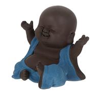 ZXQUEGF 1pc Small Maitreya Buddha Ornaments Buddha Statues Tea Pet Buddha Ornaments Small Buddha Statue Buddha Miniature Figure Smiling Buddha Feng Buddha Zen Statue Purple Clay Blue