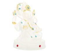 ZXQUEGF 1pc Transparent Elephant God Ornament Desktop Buddha Meditation Room Zen Decor Dash Buddha Statues Hindu Elephant Figurine Home Decoration Statues Resin White